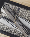Serviettes de table carrées en lin à motifs Fil à Fil