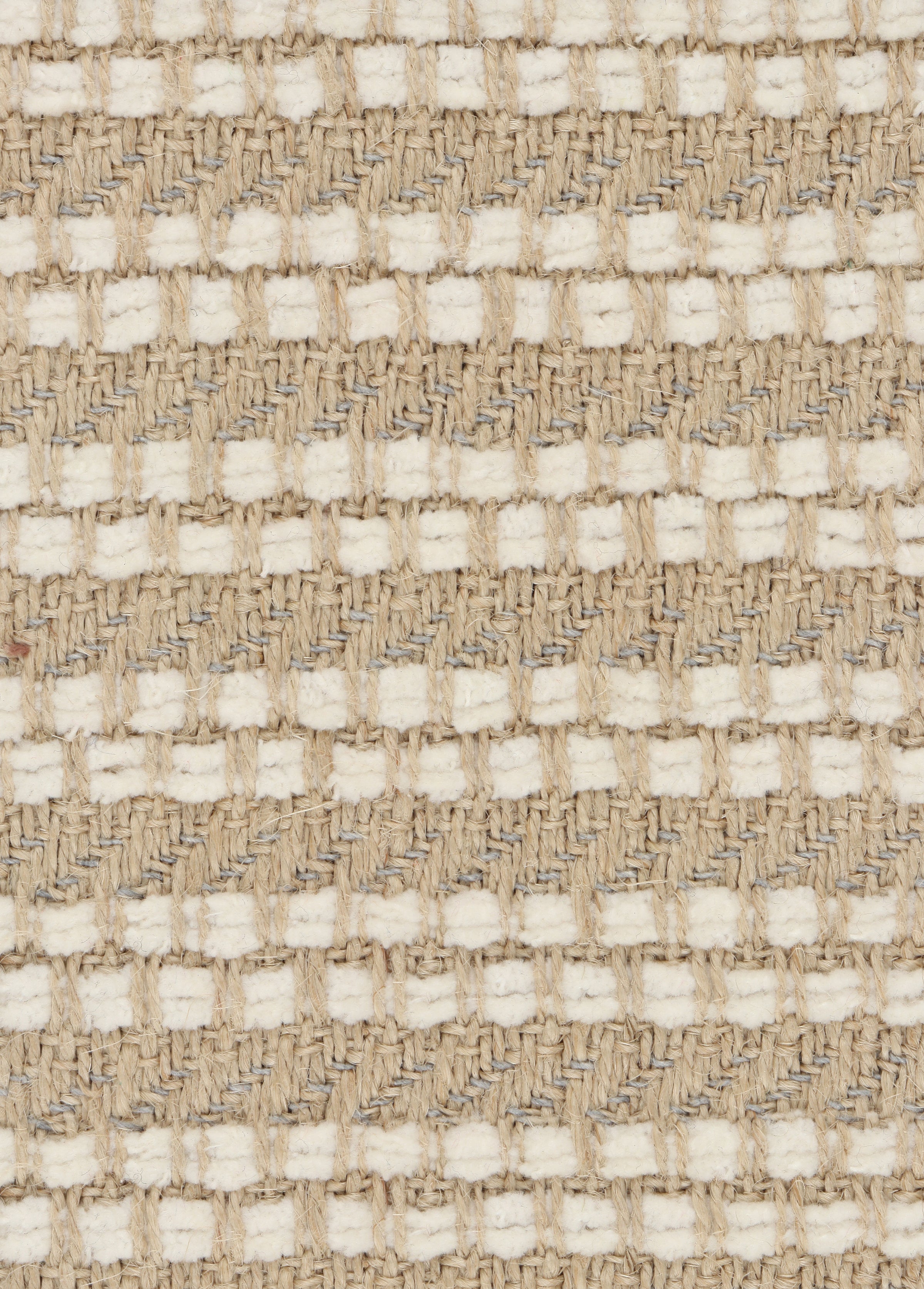 Détail du tissu d'ameublement Phylo en jute et coton couleur Ivoire