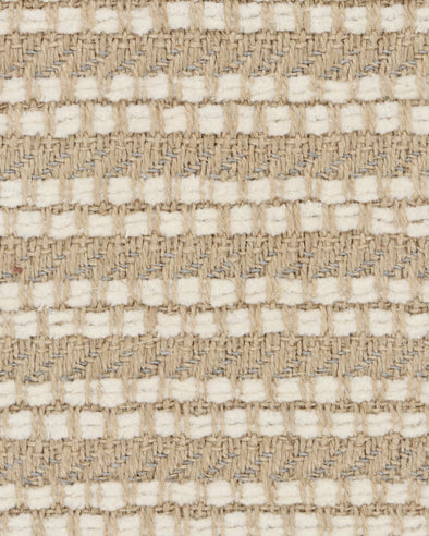 Détail du tissu d'ameublement Phylo en jute et coton couleur Ivoire