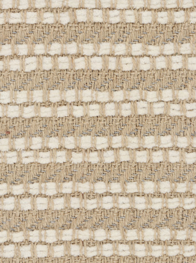 Détail du tissu d'ameublement Phylo en jute et coton couleur Ivoire