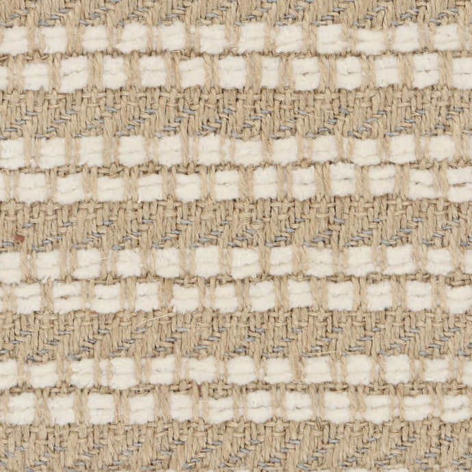 Détail du tissu d'ameublement Phylo en jute et coton couleur Ivoire