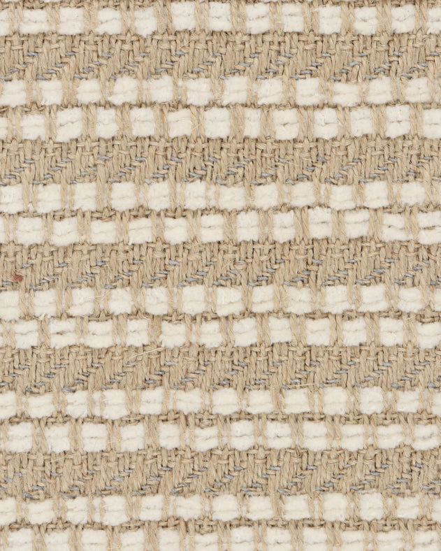 Détail du tissu d'ameublement Phylo en jute et coton couleur Ivoire