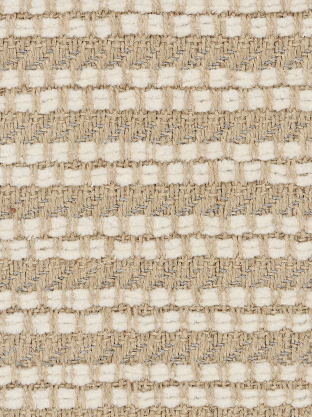 Détail du tissu d'ameublement Phylo en jute et coton couleur Ivoire