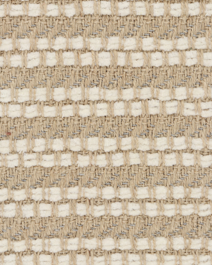 Détail du tissu d'ameublement Phylo en jute et coton couleur Ivoire