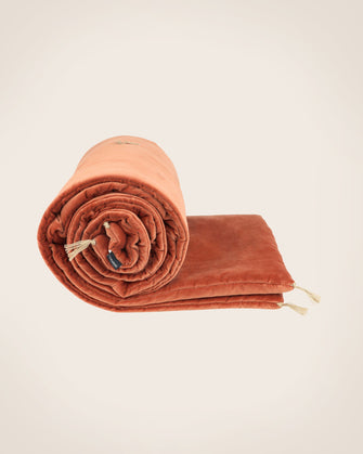 Washed velvet sofa cover