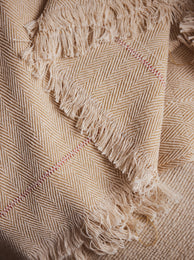 Plaid en coton Herringo au tissage chevrons