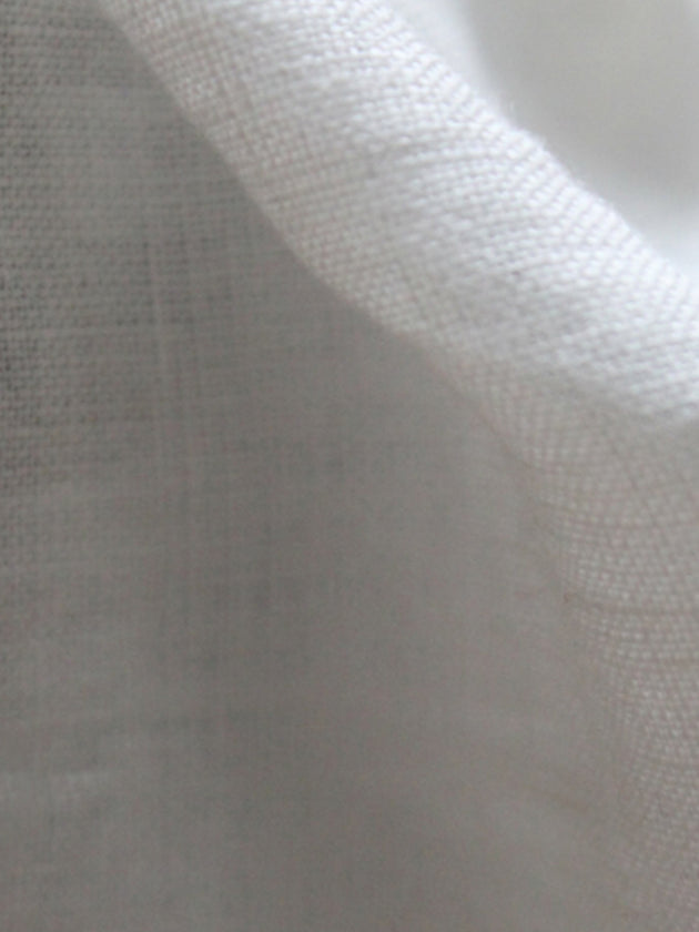Détail du tissu Epoca blanc en toile de lin