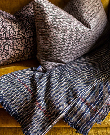 Plaid pour canapé à chevrons en coton Herringo