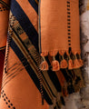 Plaid Kisama en teinte orangeade