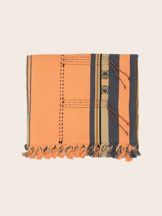 Plaid Kisama en teinte orangeade
