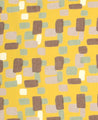Tissu jaune curcuma à motifs Les petits papiers