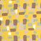 Tissu jaune curcuma à motifs Les petits papiers