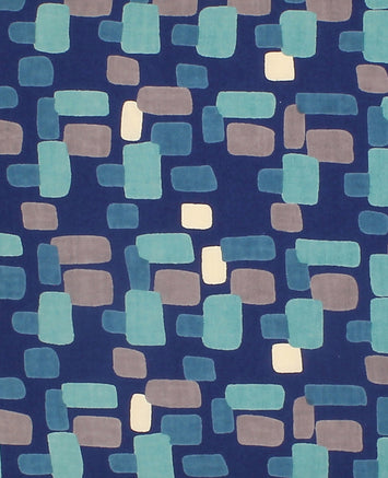 Tissu bleu à motif les petits papiers